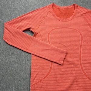 Lululemon Swiftly Tech Long Sleeve Coral Tee